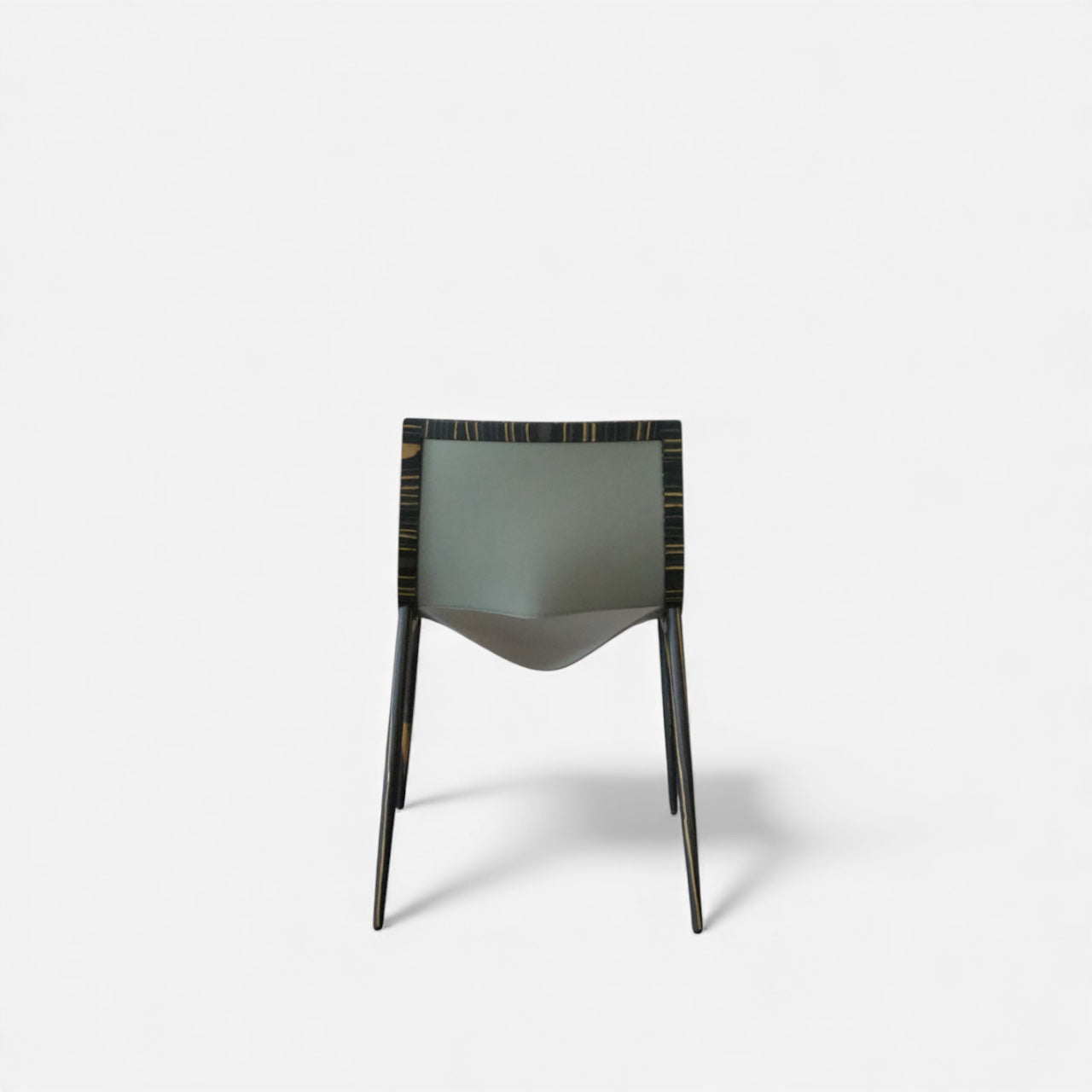 Brasilianischer Designerstuhl · Holzfurnier & Leder