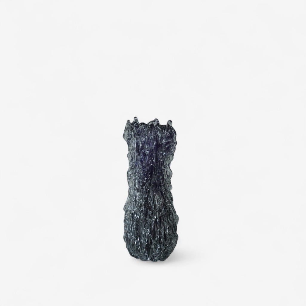 Mihai Topescu – Handgefertigte Glasvase „Midnight Flow“