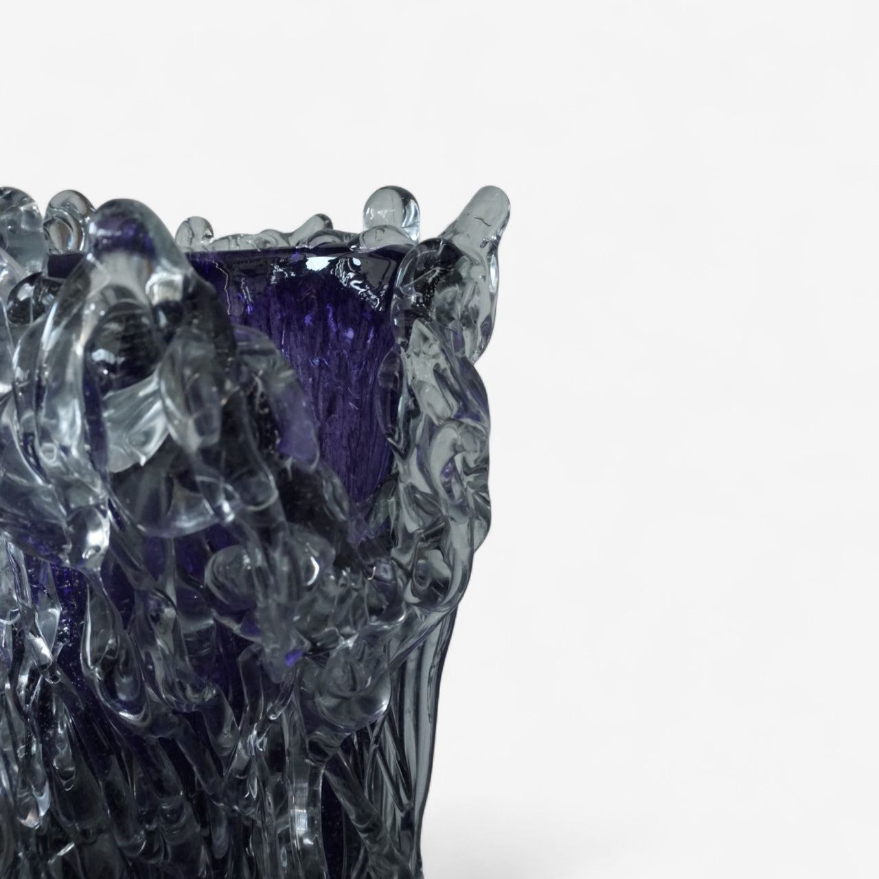 Mihai Topescu – Handgefertigte Glasvase „Midnight Flow“