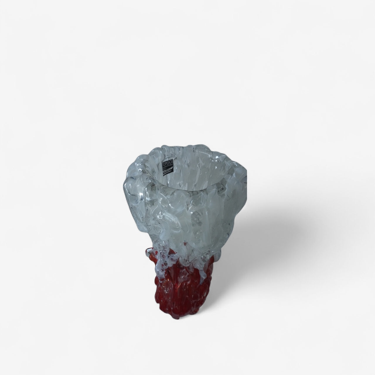 Mihai Topescu – Glasvase „Inferno“ · Handgeblasenes Studioglas-Unikat