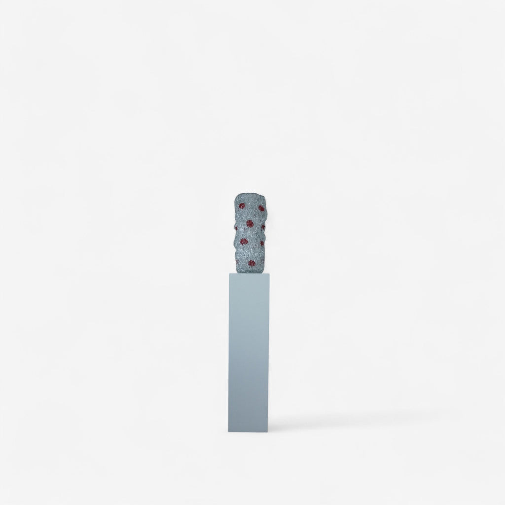 Mihai Topescu – Glasvase „Crimson Column“ · Handgeblasenes Studioglas-Unikat