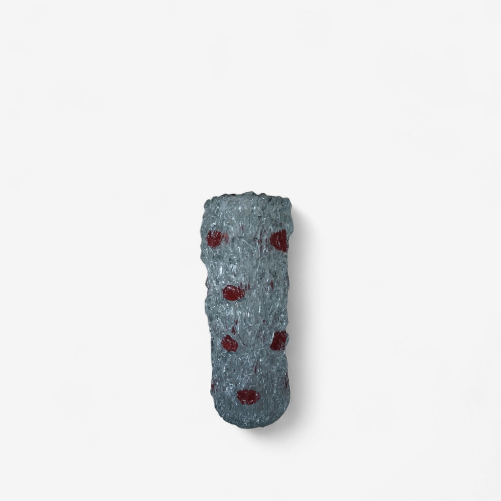 Mihai Topescu – Glasvase „Crimson Column“ · Handgeblasenes Studioglas-Unikat