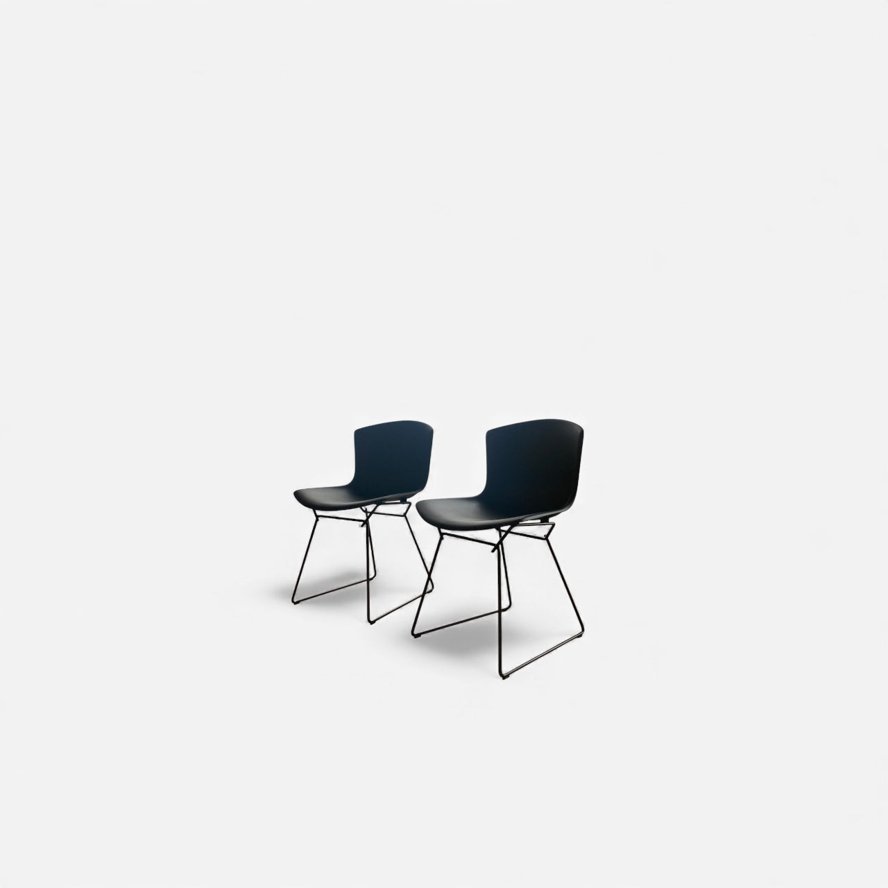 Set Knoll International – Bertoia Plastic Side Chair - black